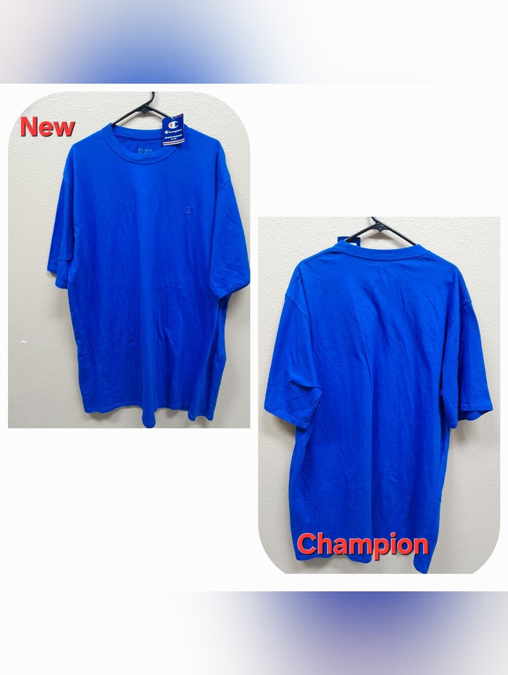 NWT Champion Men's Bold Blue Logo Graphic T-Shirt Size:XLT(Big & Tall)